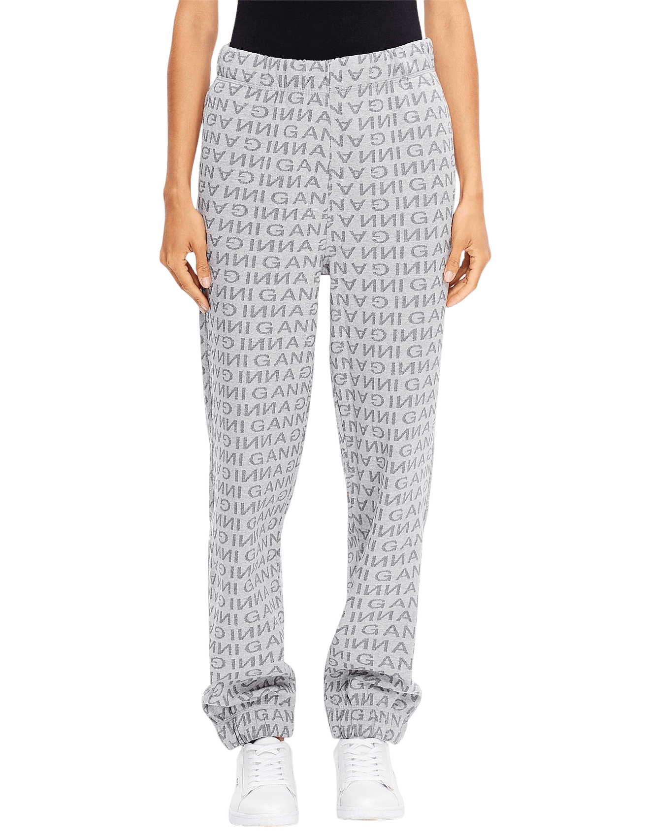 Size M | Ganni Jacquard Ganni Logo Print Isoli Jogger Pant With Tags