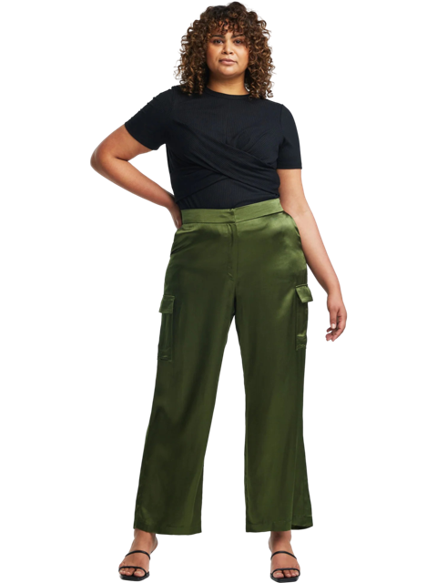 Size 22 | Estelle Tess Satin Wide Leg Pants With Tags