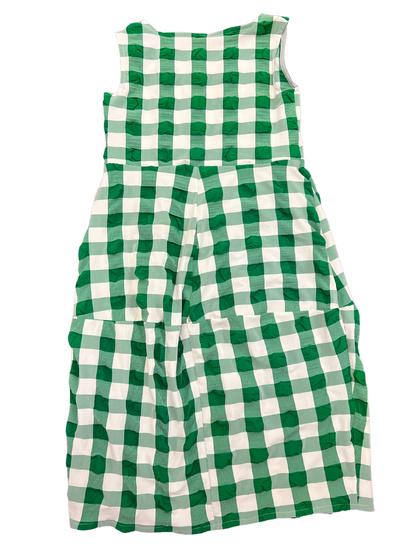 Size L - Green Checkered Maxi Dress