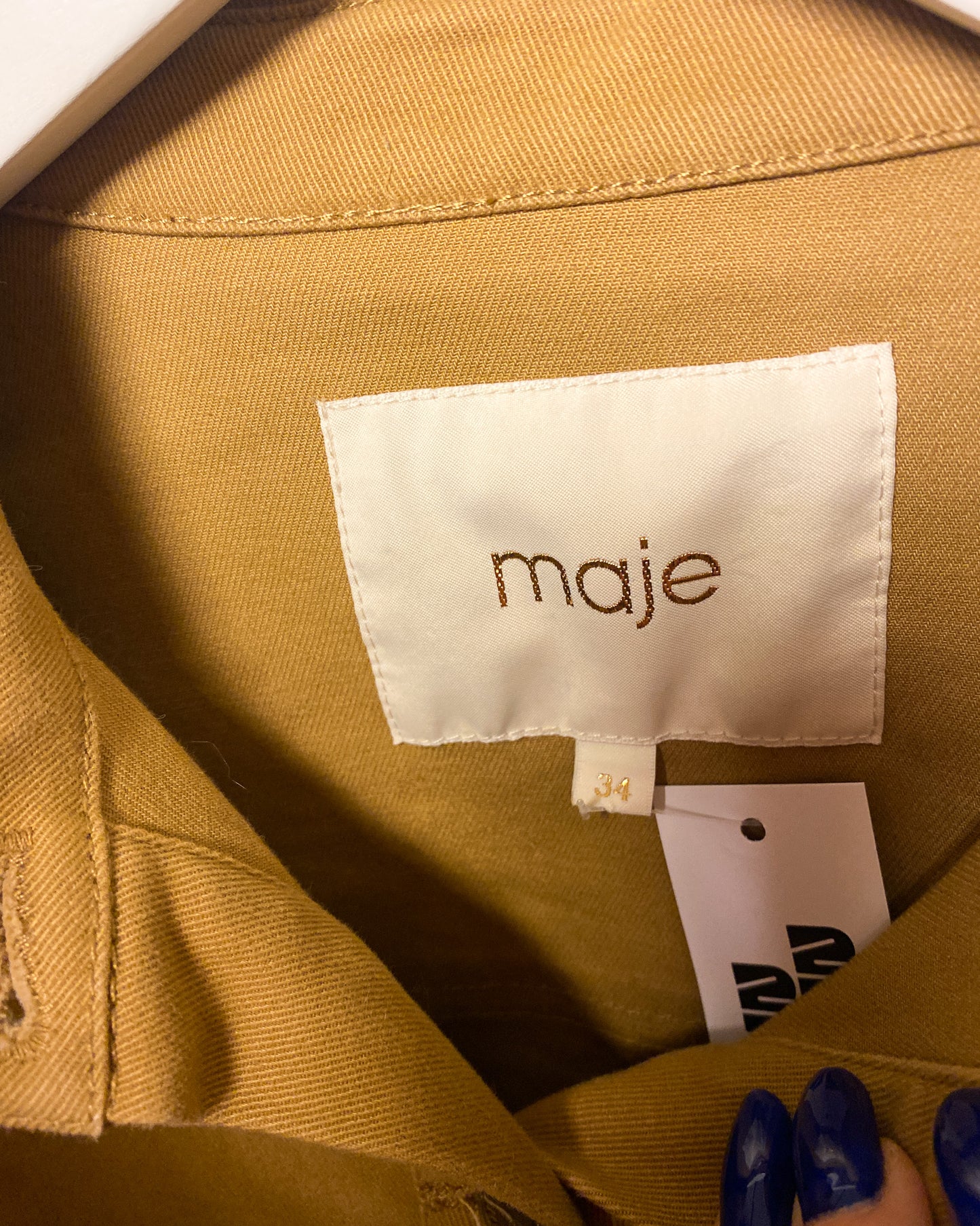 Size 34 (XS) | Maje Cotton Twill Shirt Jacket