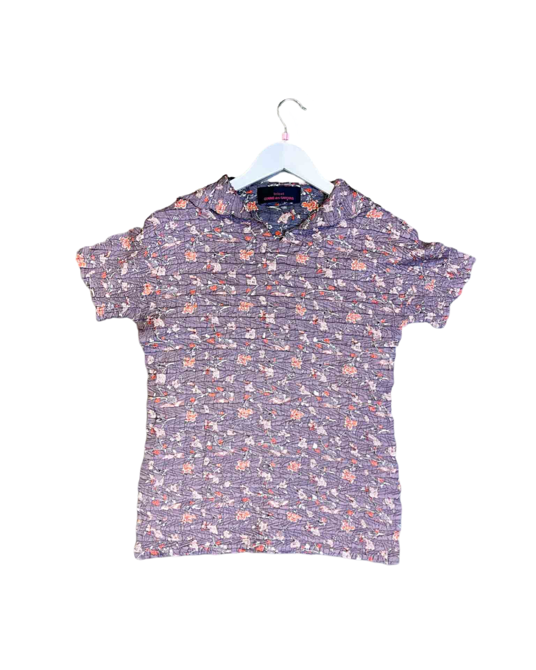 Size S/M | Comme des Garçons Tricot Pleated Polo Top