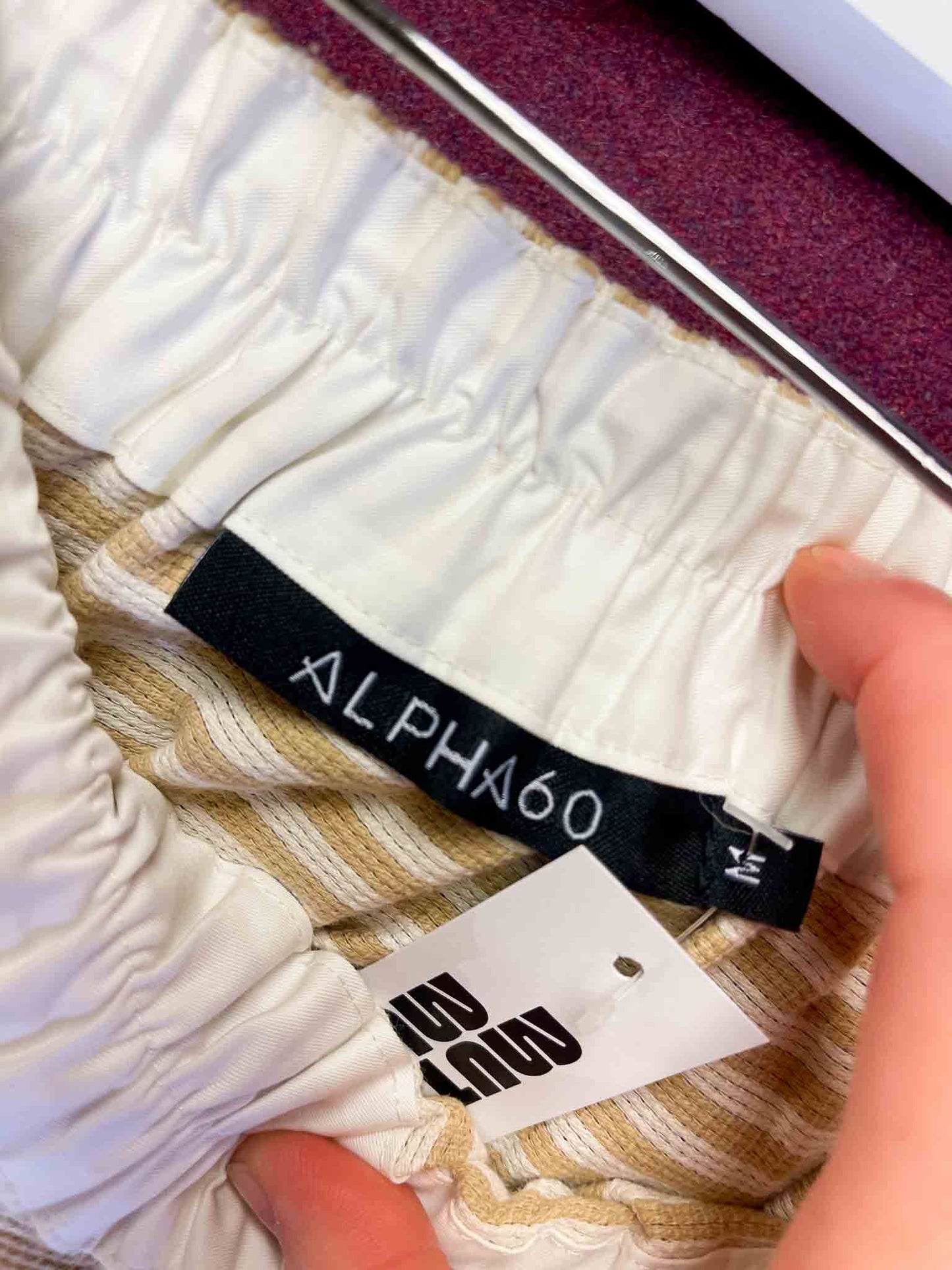 Size M | Alpha60 Striped Balloon Skirt