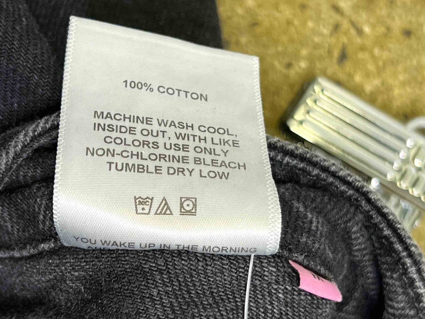 Size M | Eckhaus Latta Black Denim El Mini Skirt
