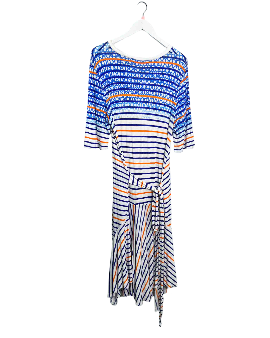 Size S | Preen Line White Blue and Orange Maxi Dress