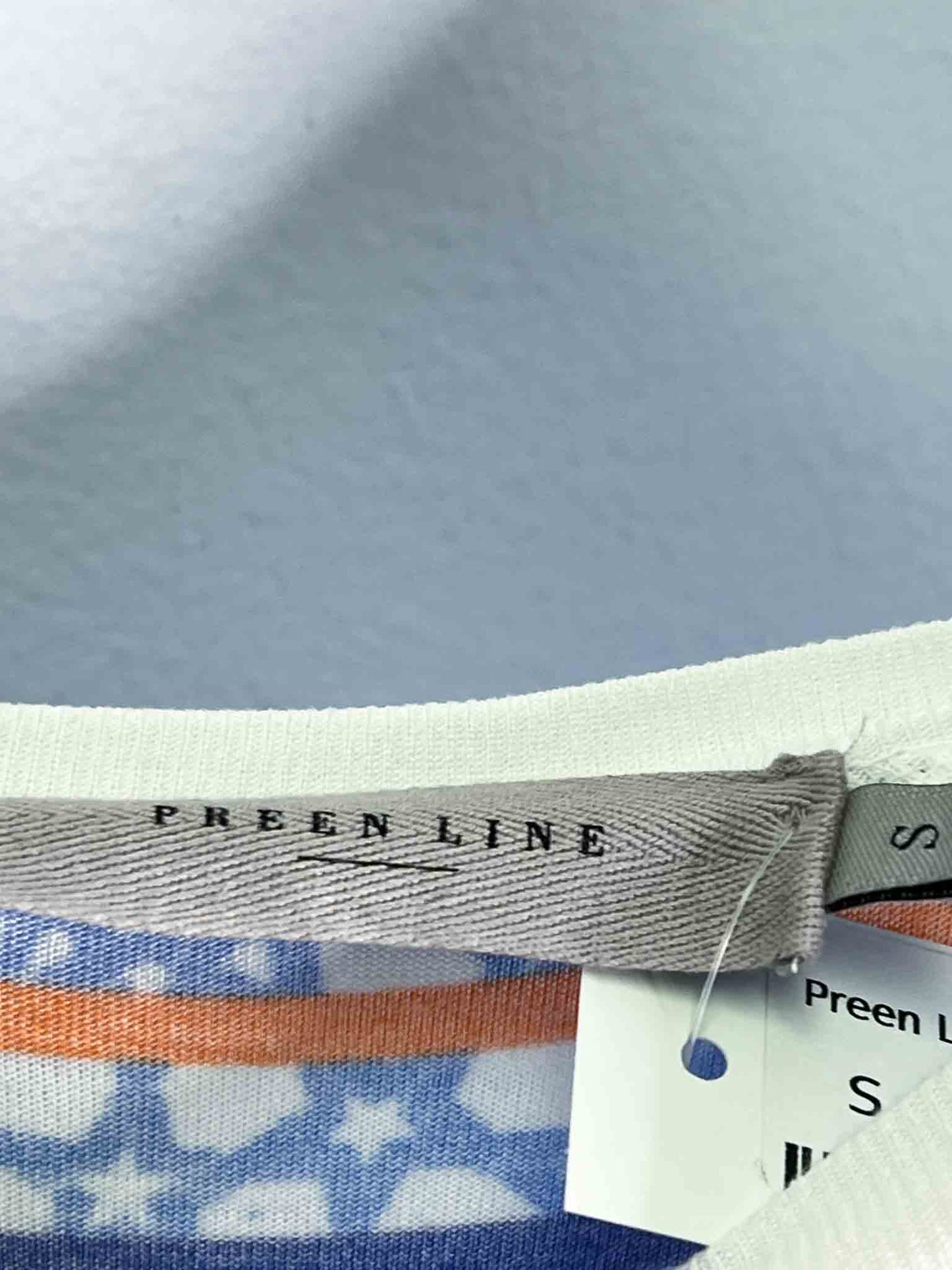 Size S | Preen Line White Blue and Orange Maxi Dress