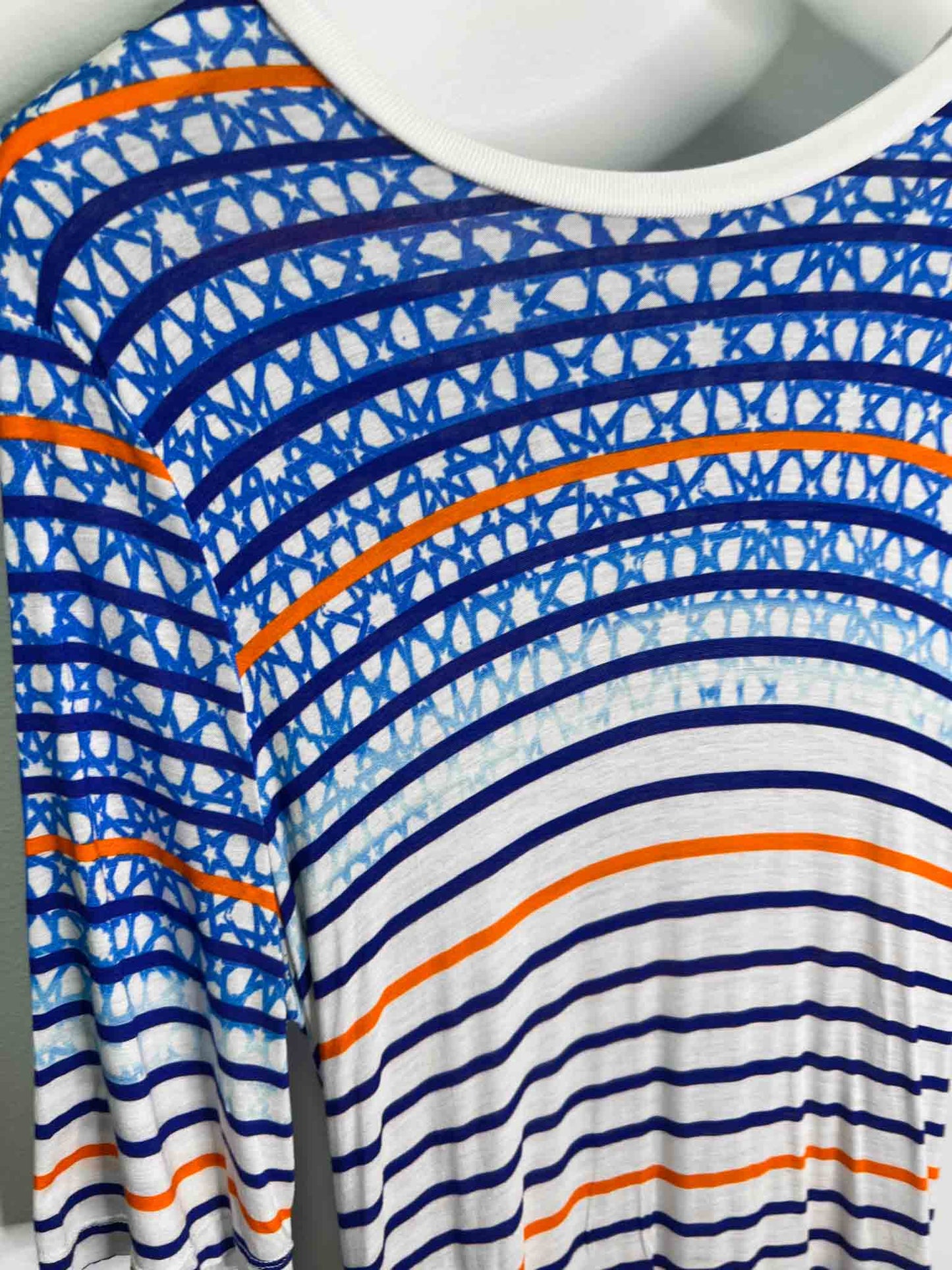 Size S | Preen Line White Blue and Orange Maxi Dress