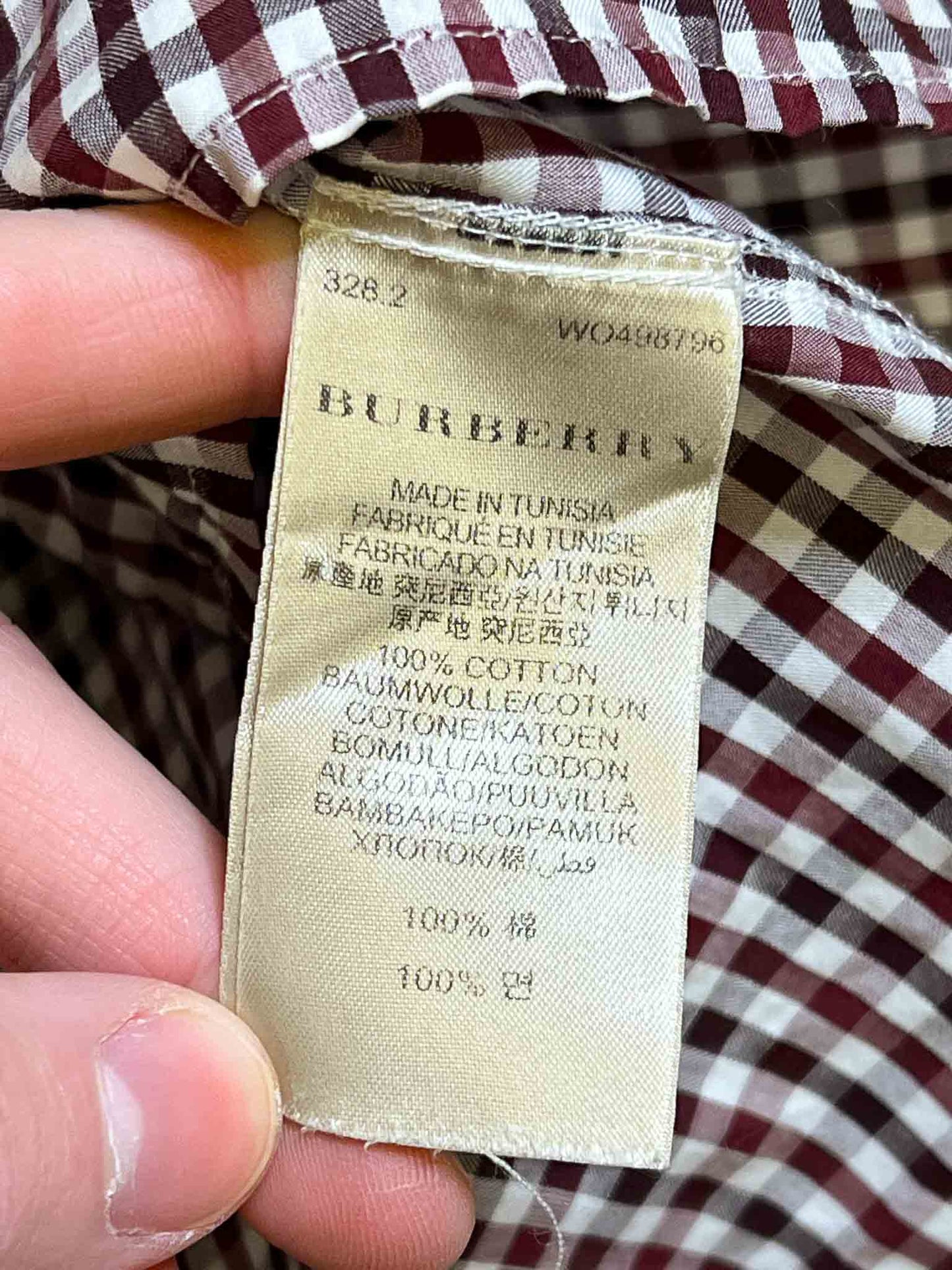 Size 41 (M/L) | Burberry Gingham Shirt