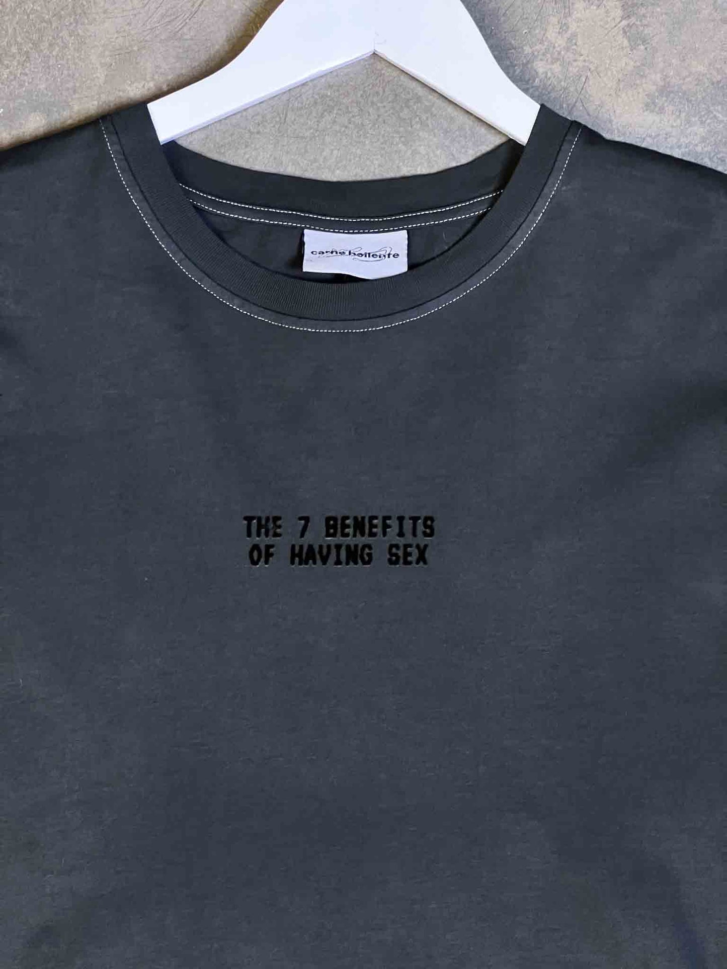 Size XXL | Carne Bolllente Benefits of Sex T-shirt