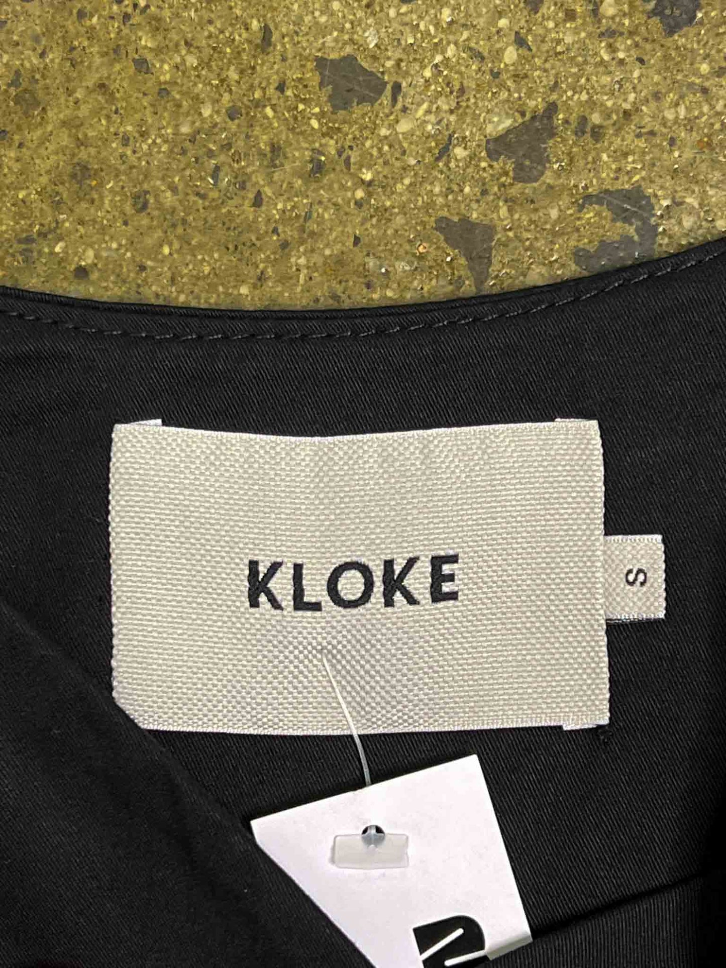 Size S | Kloke Collarless White Contrast Stitch Dress