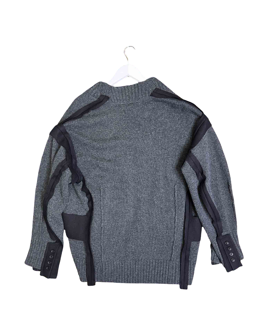 Size M | JNBY Knit Contrast Fabric Cardigan