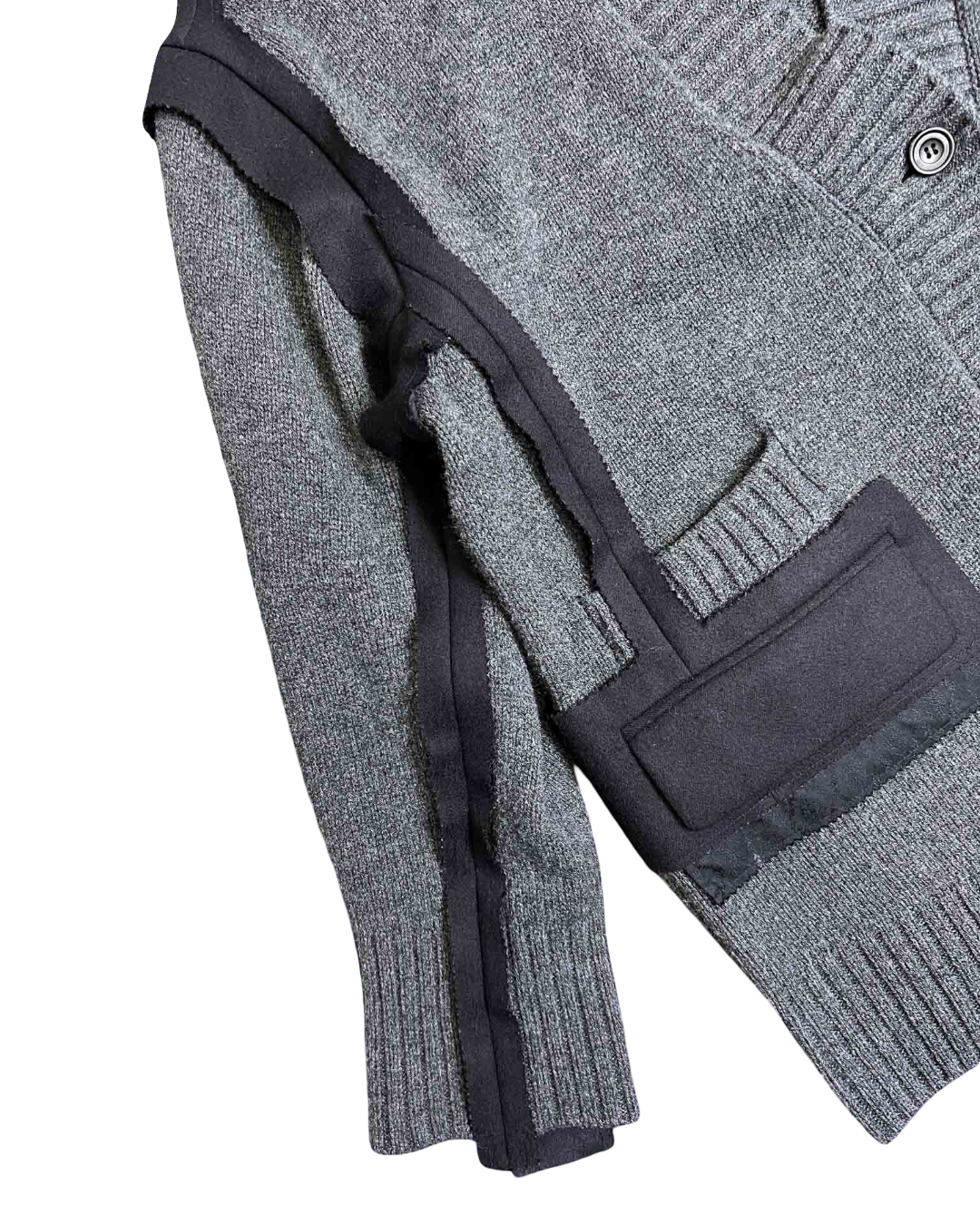 Size M | JNBY Knit Contrast Fabric Cardigan