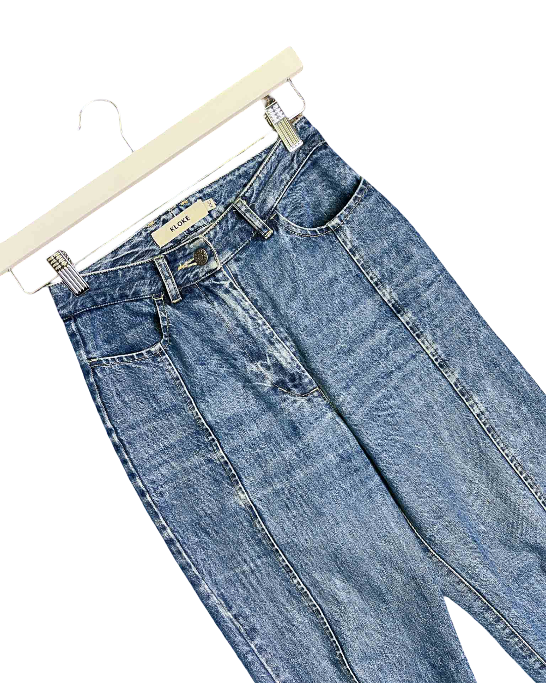 Size XXS | Kloke Straight Leg Leg Zip Jeans