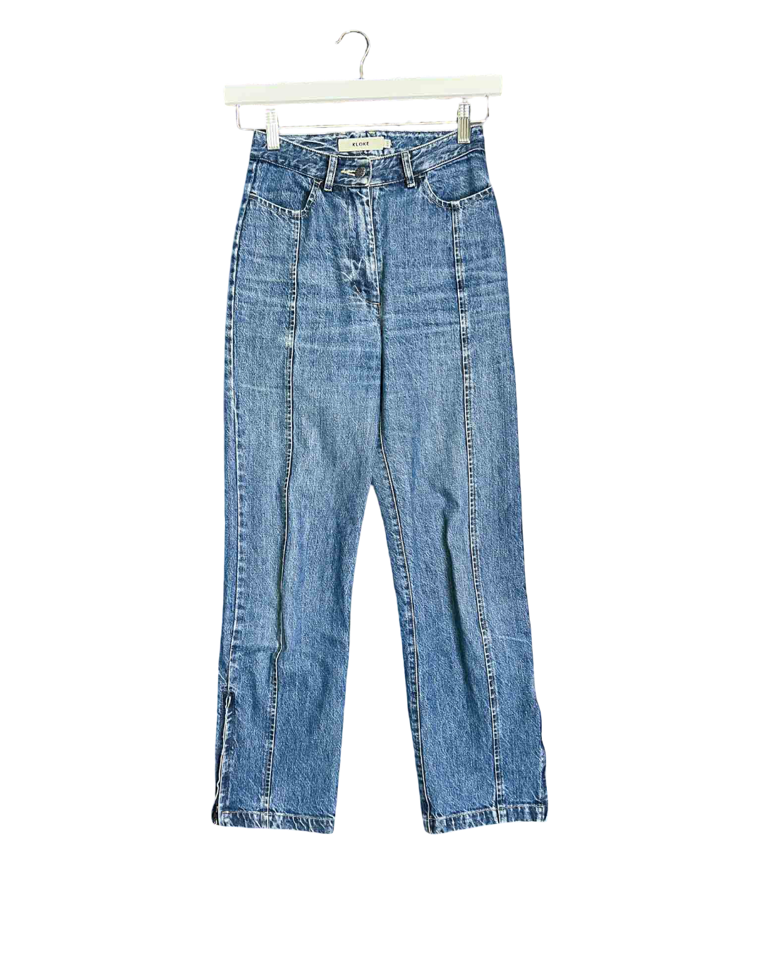 Size XXS | Kloke Straight Leg Leg Zip Jeans