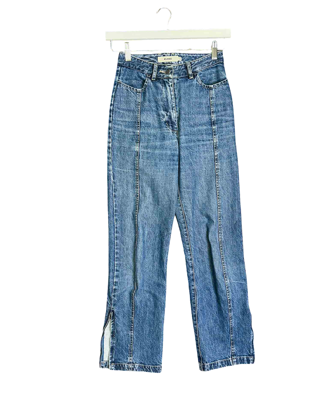 Size XXS | Kloke Straight Leg Leg Zip Jeans