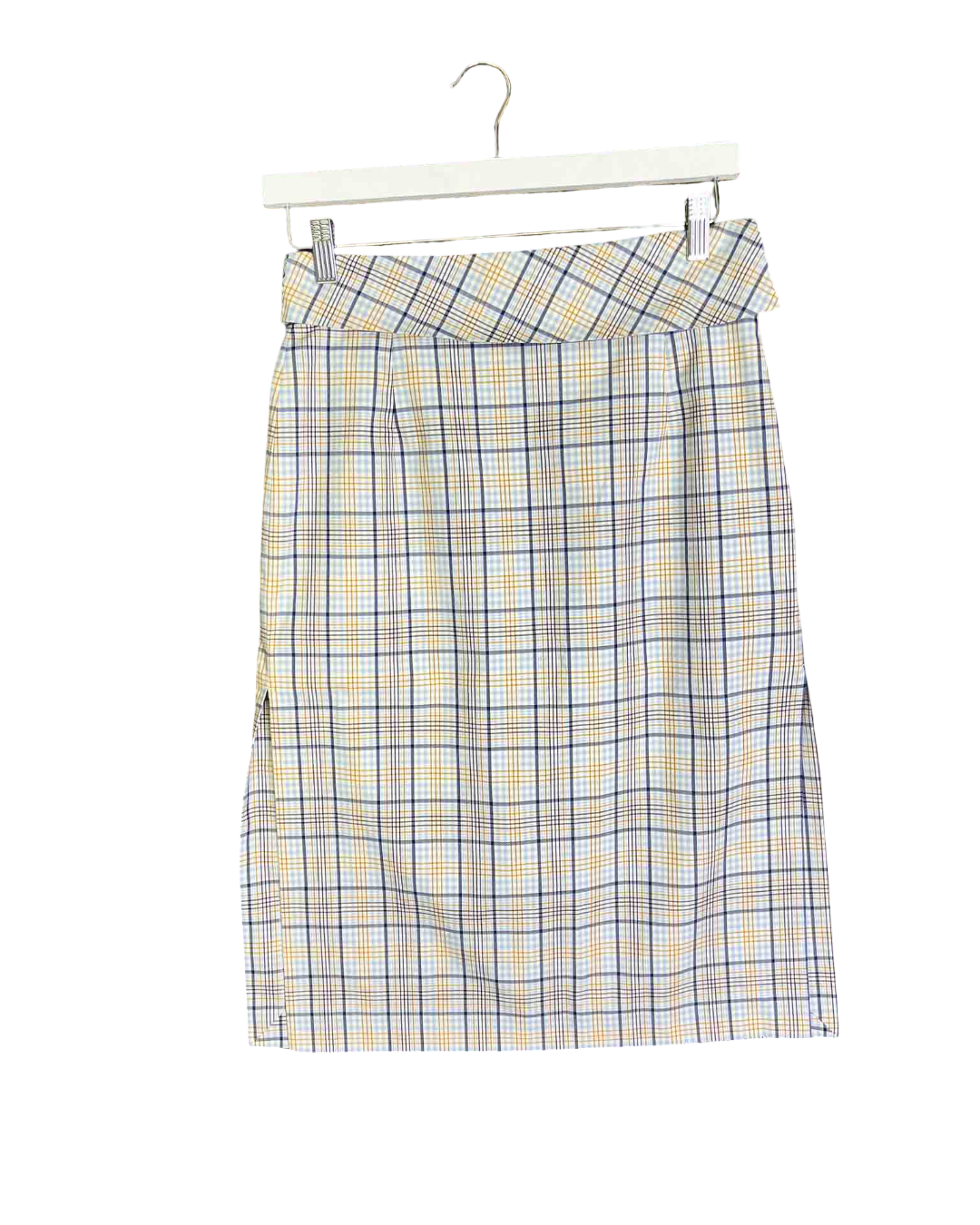 Size 10 (38) | Baum und Pferdgarten Plaid Foldover Midi Skirt