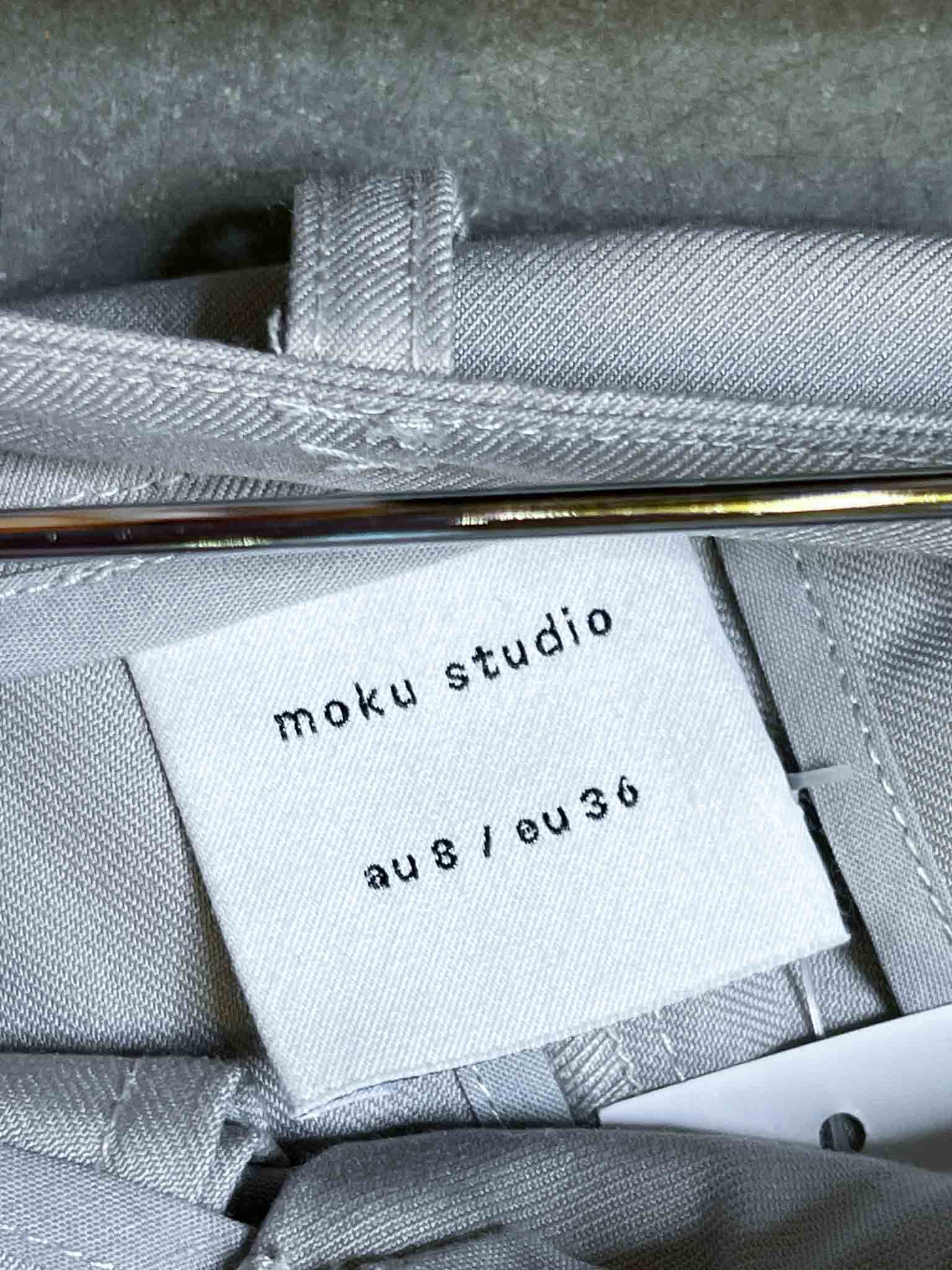 Size 8 | Moku Studio Taupe Pleated Pants