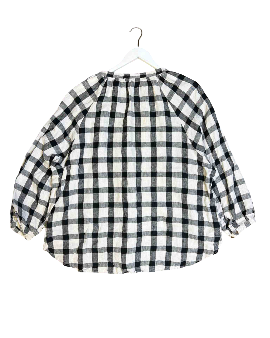 Size 22 | Commonry Checkered Linen Top