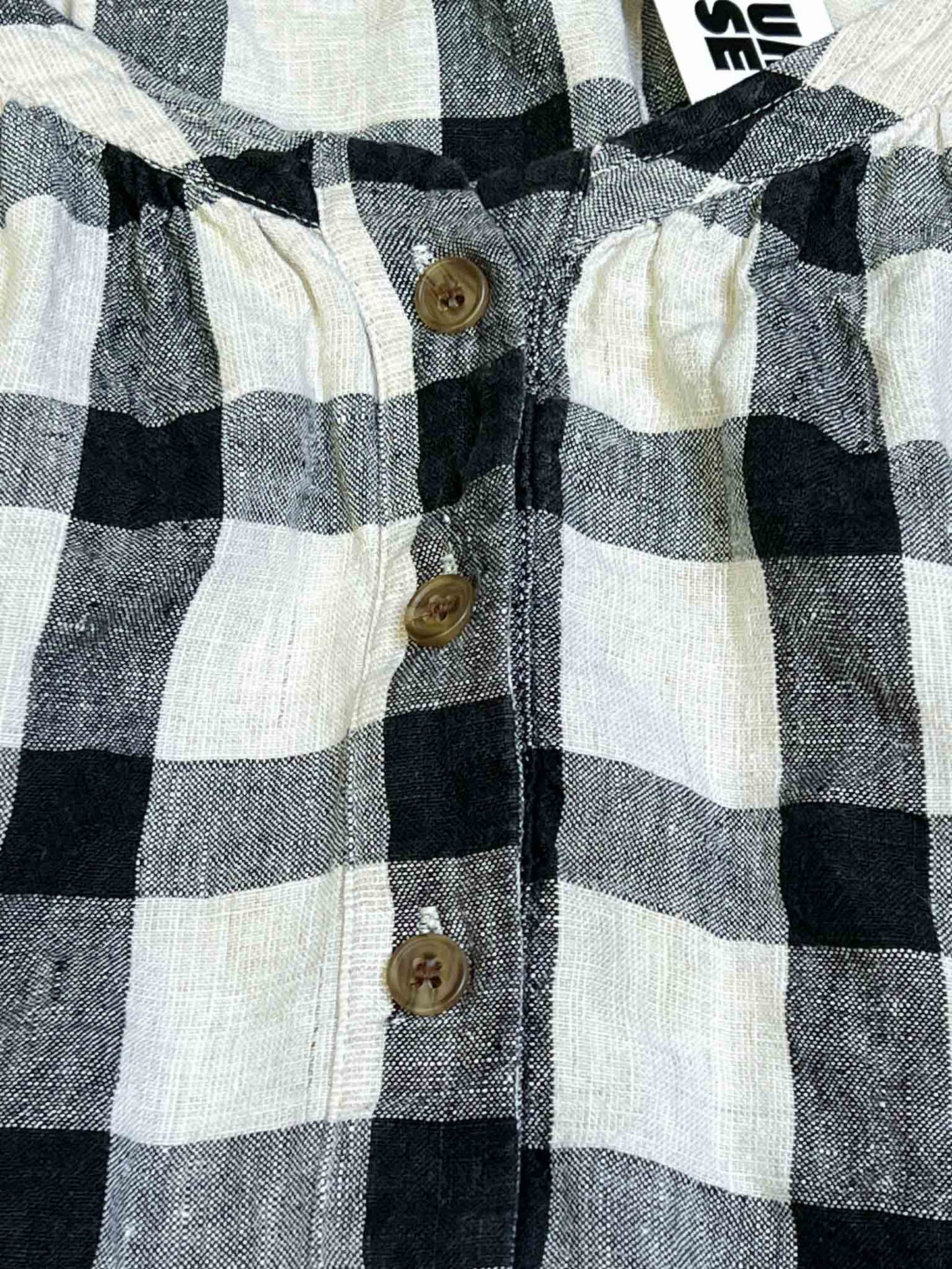 Size 22 | Commonry Checkered Linen Top