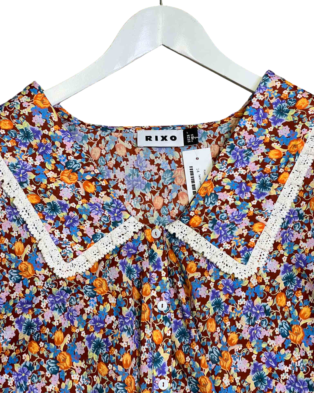 Size 14 | Rixo Mady Long Sleeve Blouse