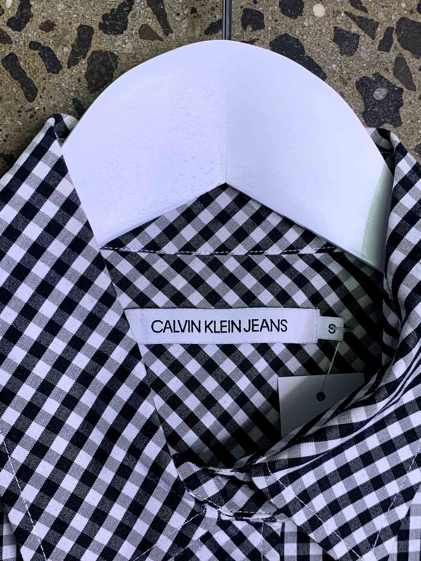 Size S | Calvin Klein Jeans Gingham Boxy Shirt,