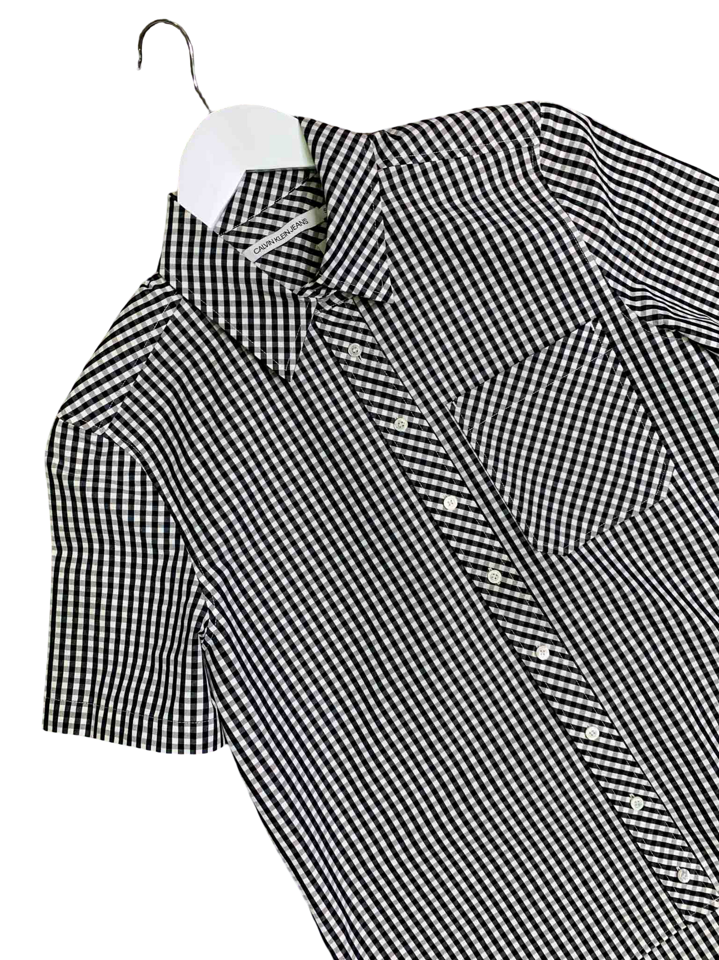 Size S | Calvin Klein Jeans Gingham Boxy Shirt,