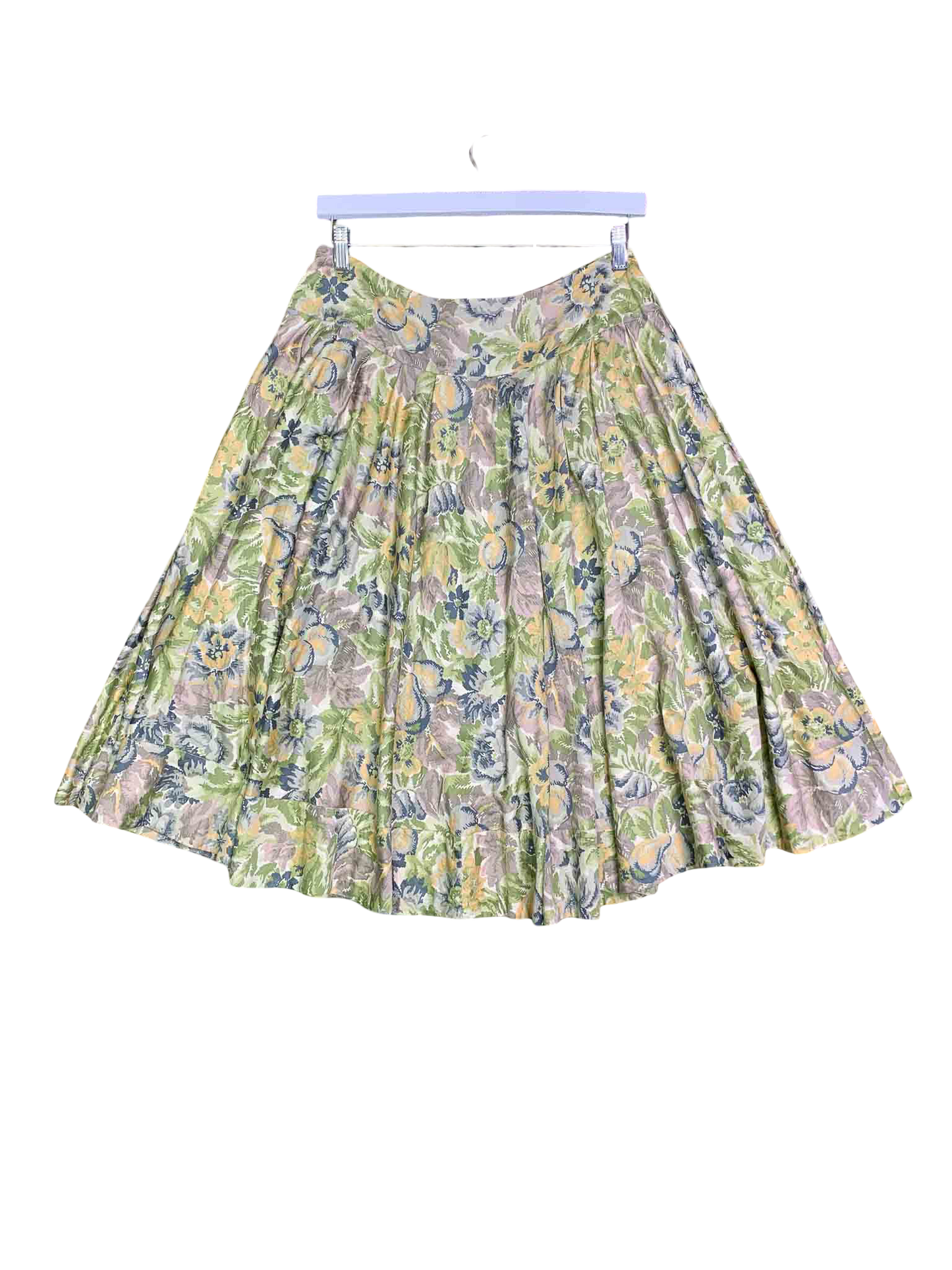 Size 12 | DKNY Pleated Floral Midi Skirt
