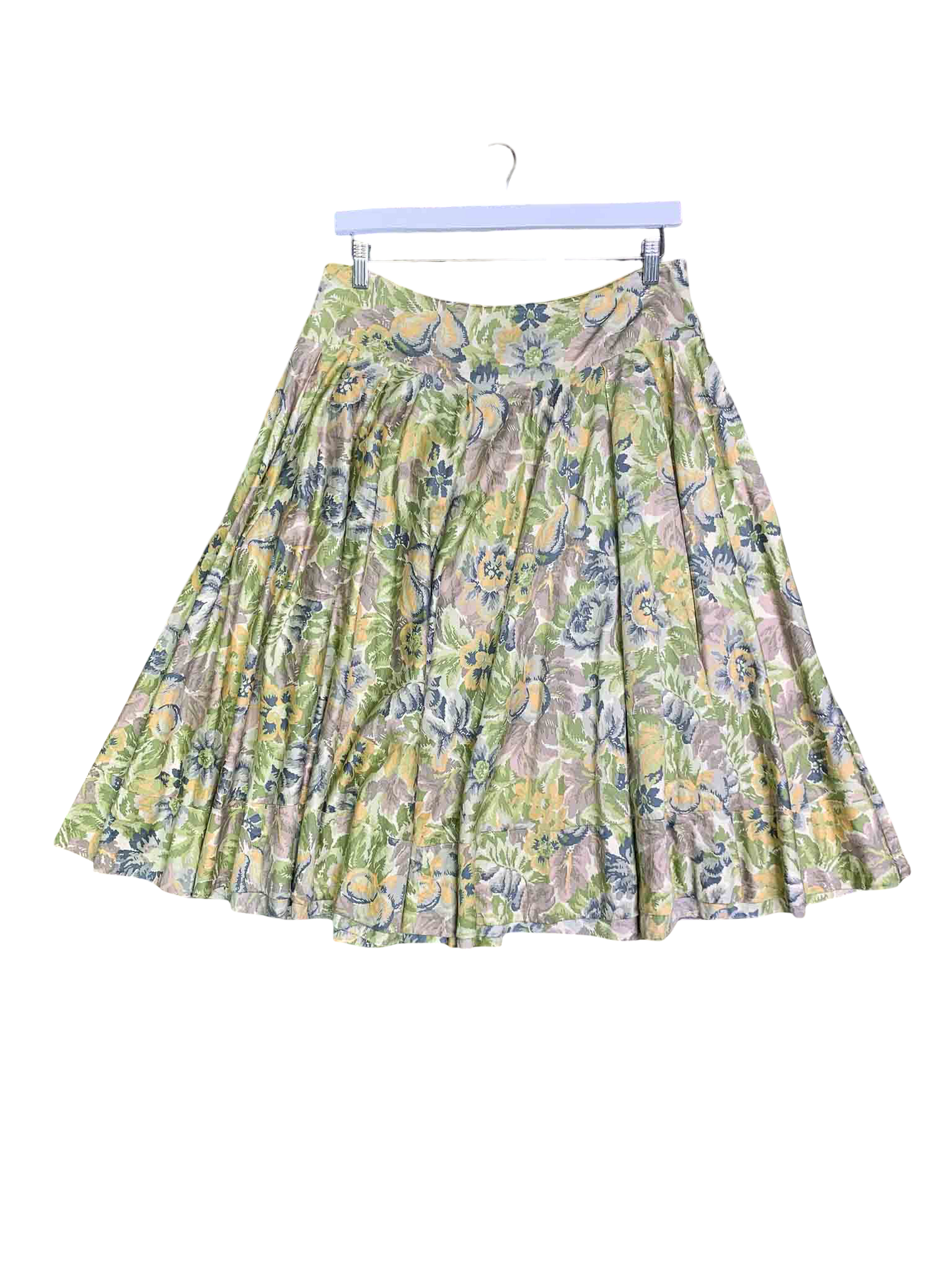 Size 12 | DKNY Pleated Floral Midi Skirt