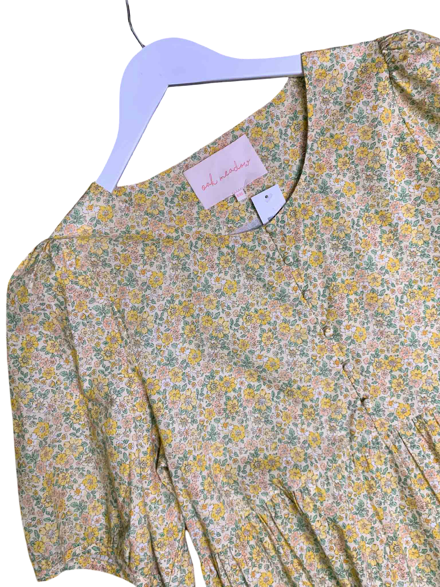 Size XXL | Oak Meadows Floral Print Puff Sleeve Maxi Dress