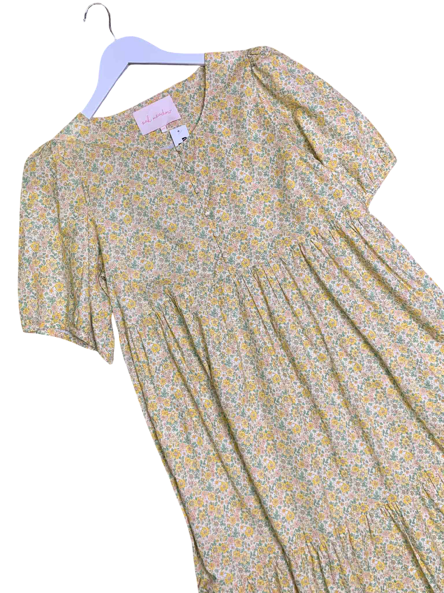 Size XXL | Oak Meadows Floral Print Puff Sleeve Maxi Dress