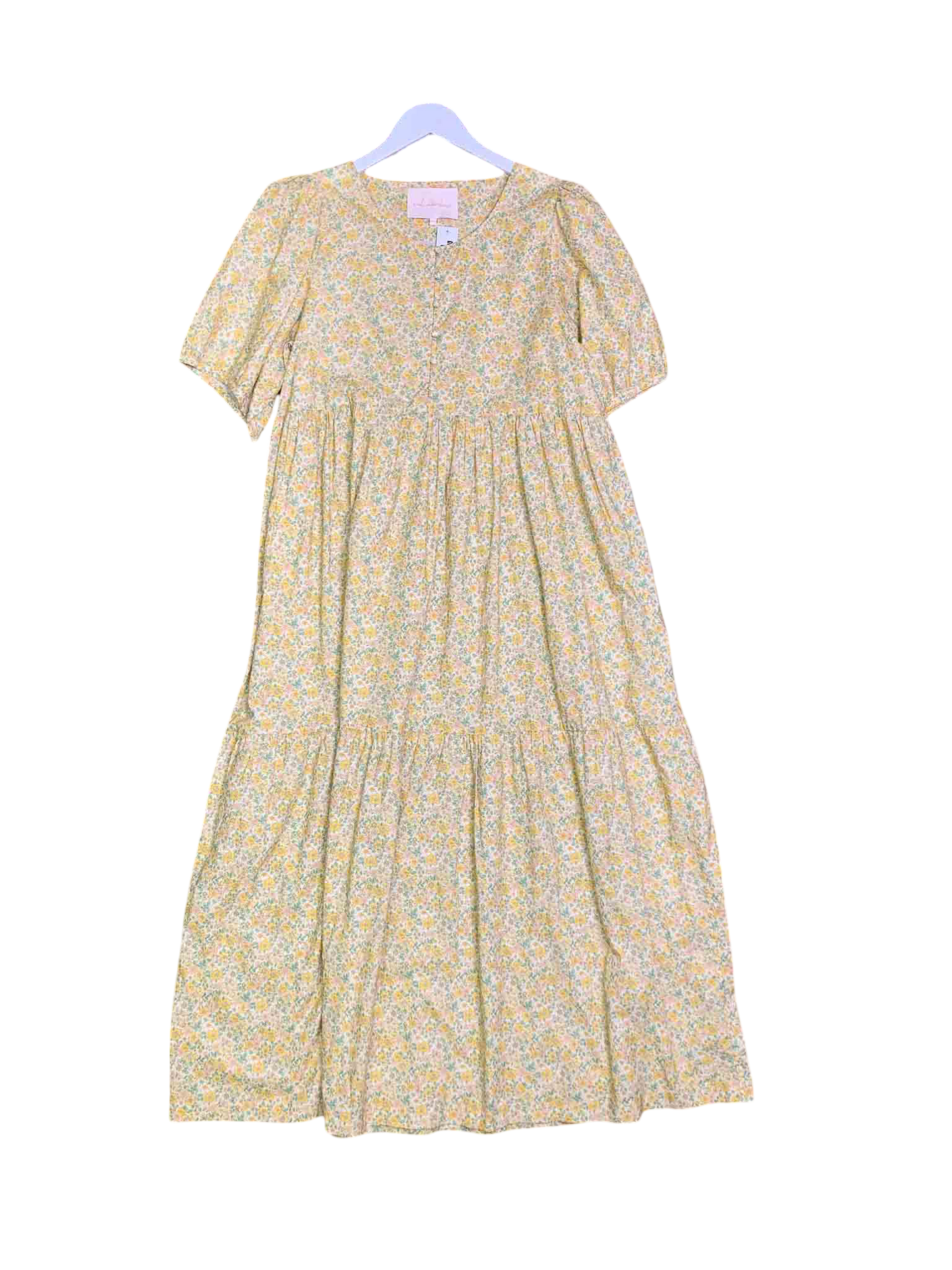 Size XXL | Oak Meadows Floral Print Puff Sleeve Maxi Dress