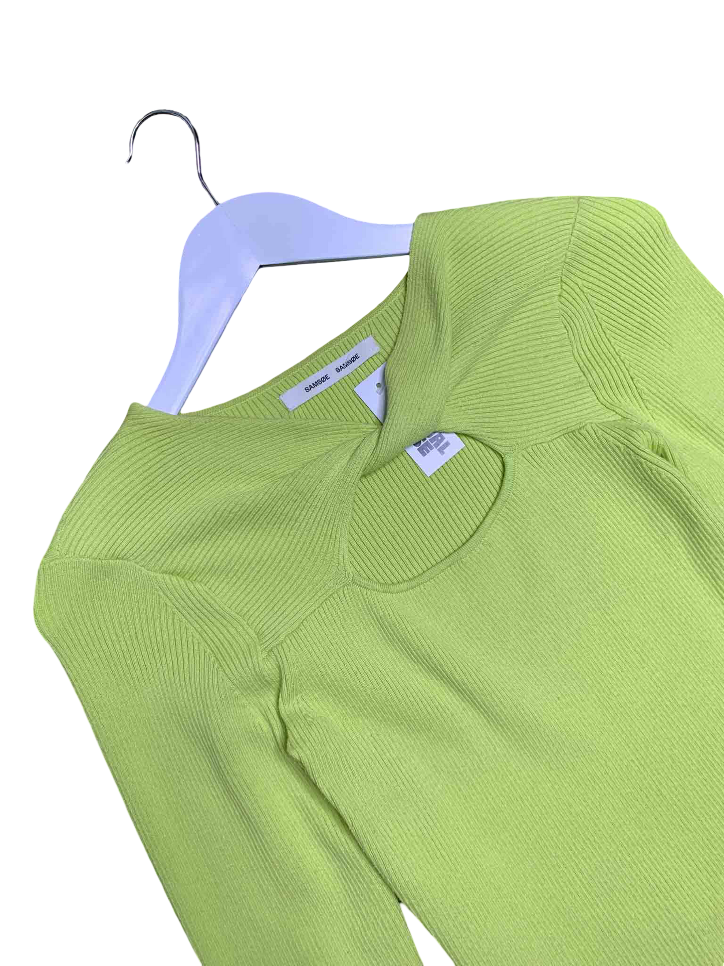 Size M | Samsoe Samsoe Ribbed Front Twist Cut Out Top
