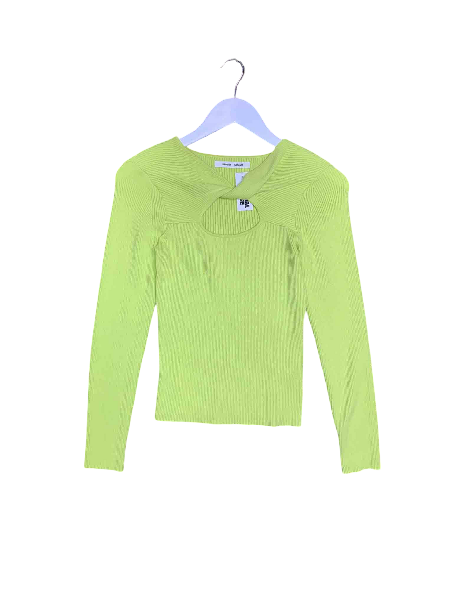 Size M | Samsoe Samsoe Ribbed Front Twist Cut Out Top