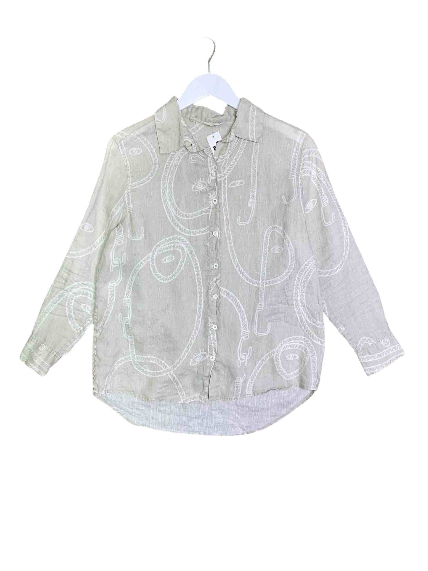 Size XS | Nancybird Linen Patterned Shirt