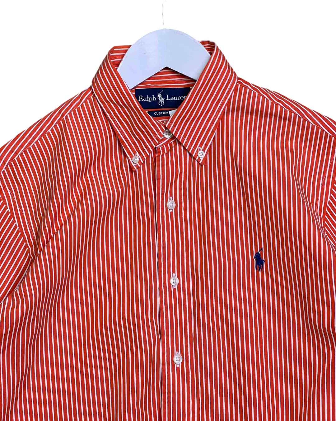Size M | Ralph Lauren Orange Striped Shirt, M