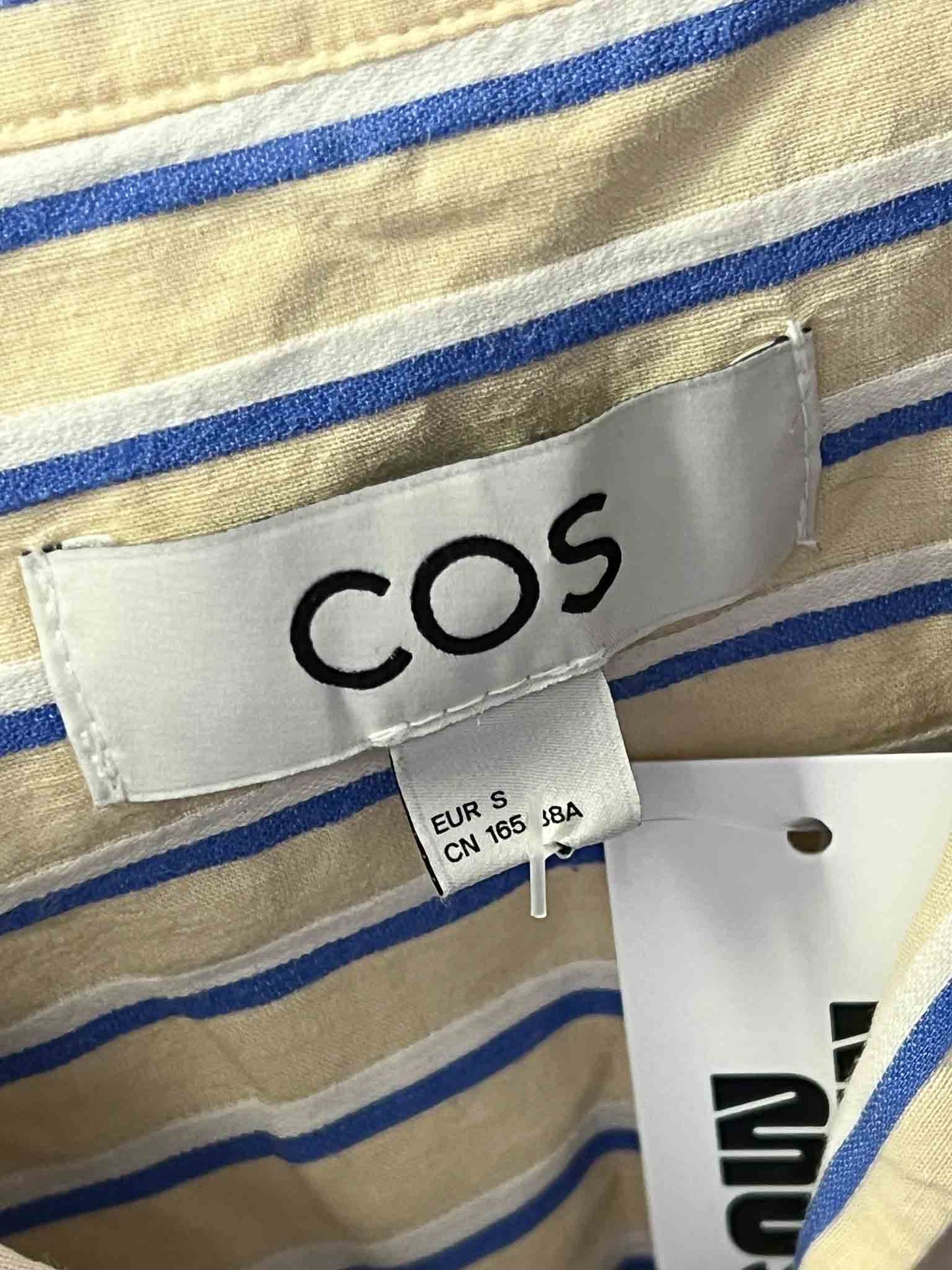 Size S | COS Linen Blend Striped Shirt