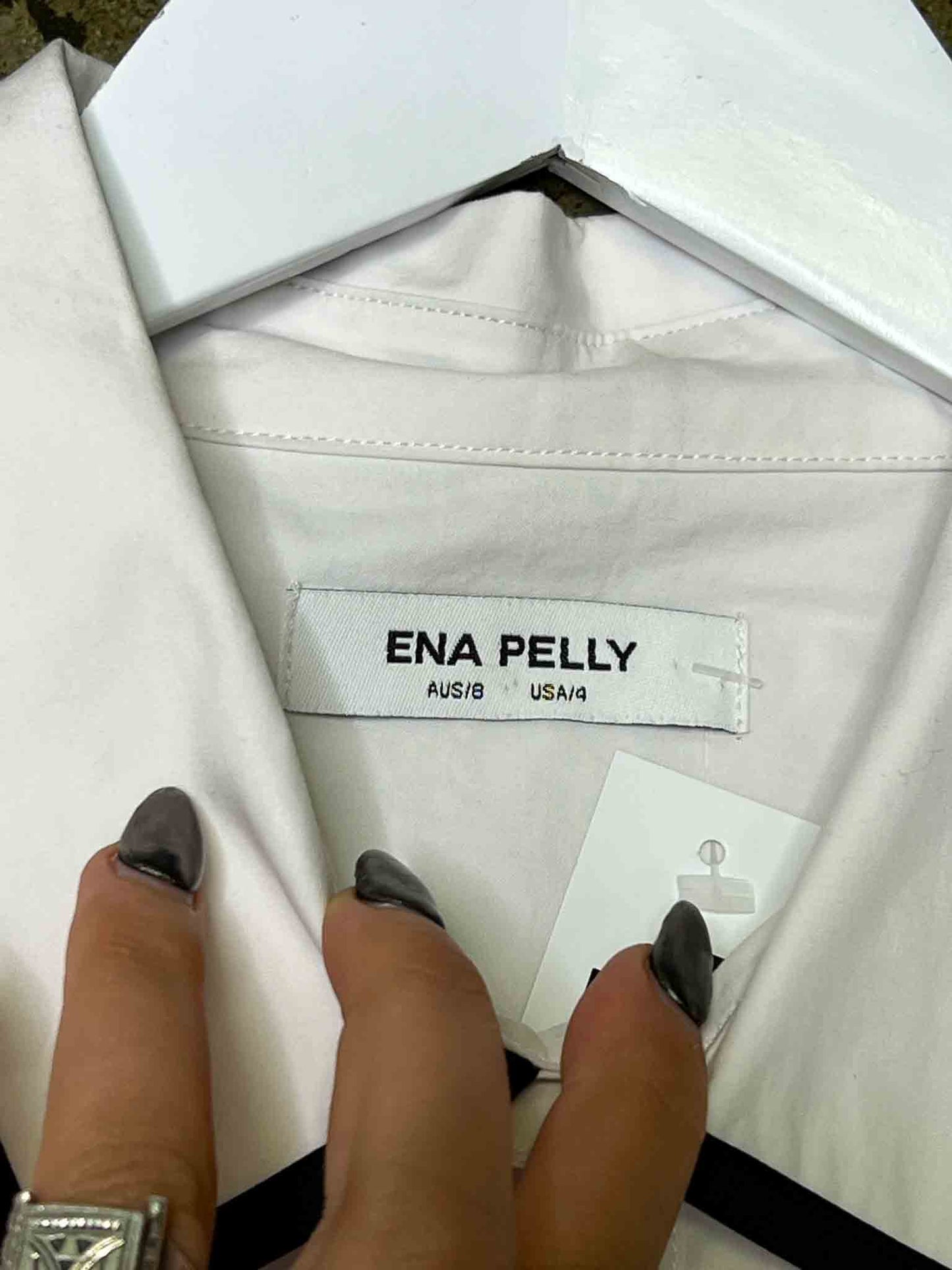 Size 8 | Ena Pelly Cotton Oversized Contrast Shirt