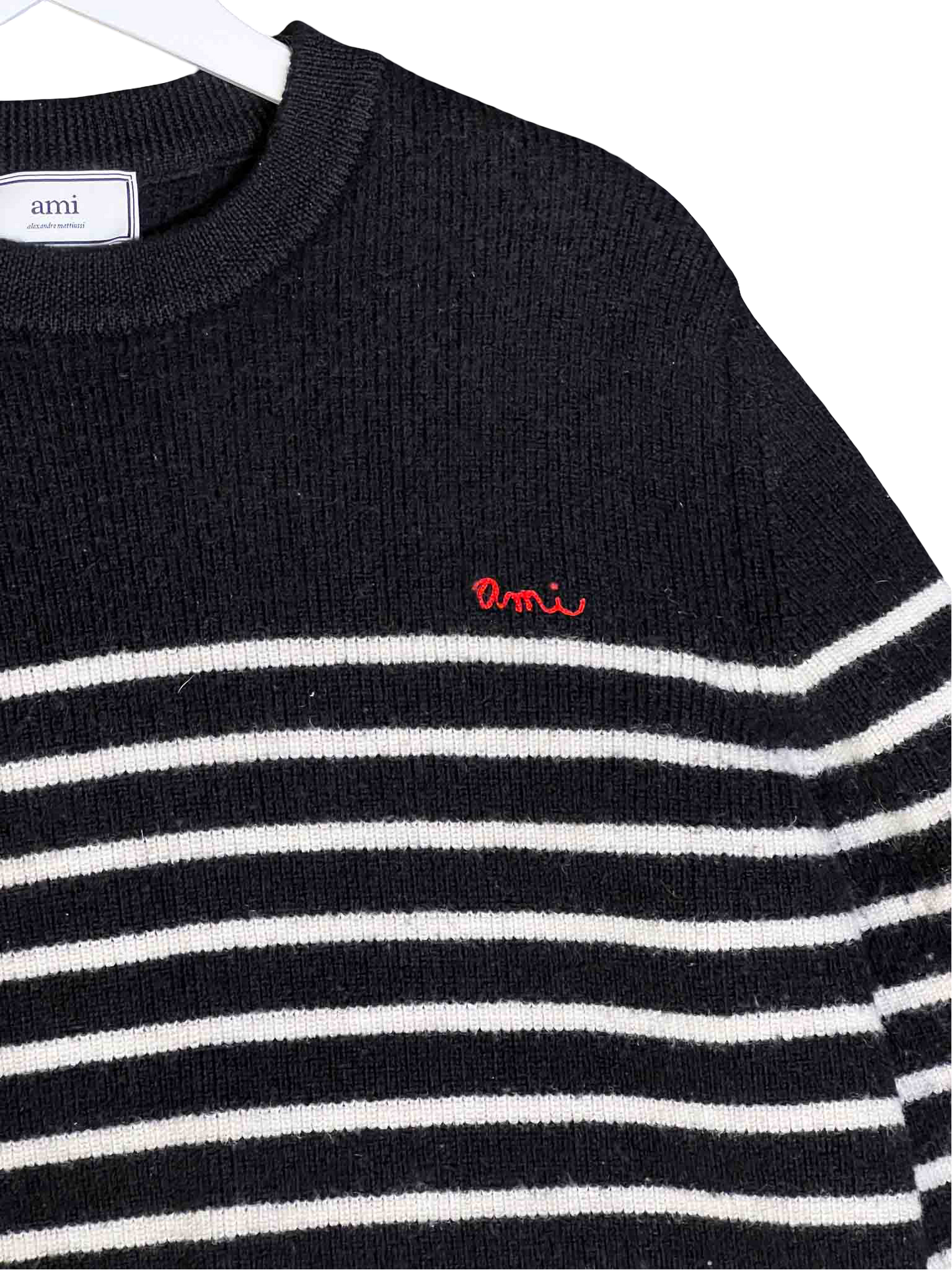 Size M | Ami Paris Striped Knit Jumper