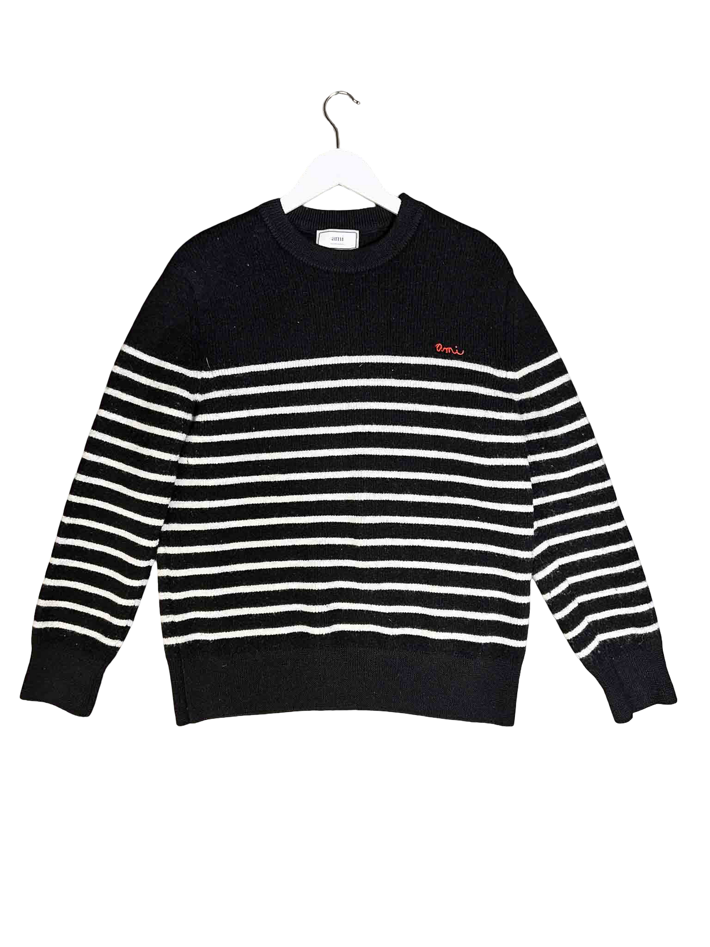Size M | Ami Paris Striped Knit Jumper