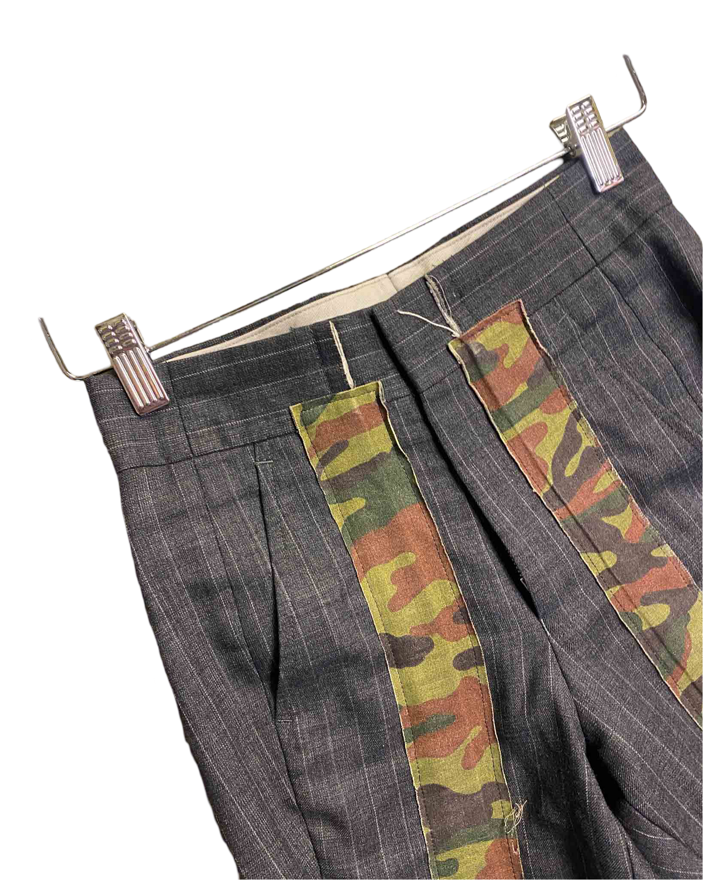 Size XS | Comme des Garçon Camo Panel Pinstripe AD 2000 Pants
