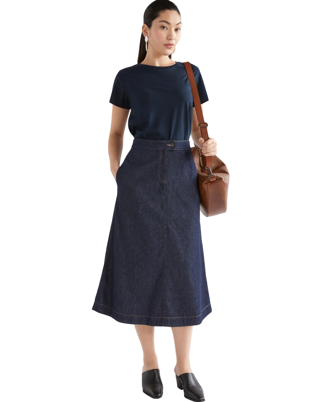 Size 6 | Elk Denym Midi Skirt