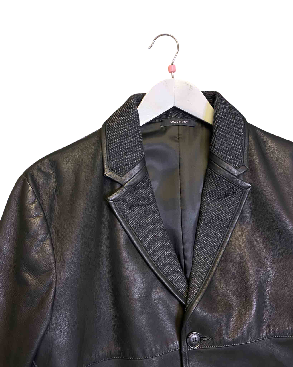 Size 52 (L) | Victor & Rolf Leather and Wool Jacket