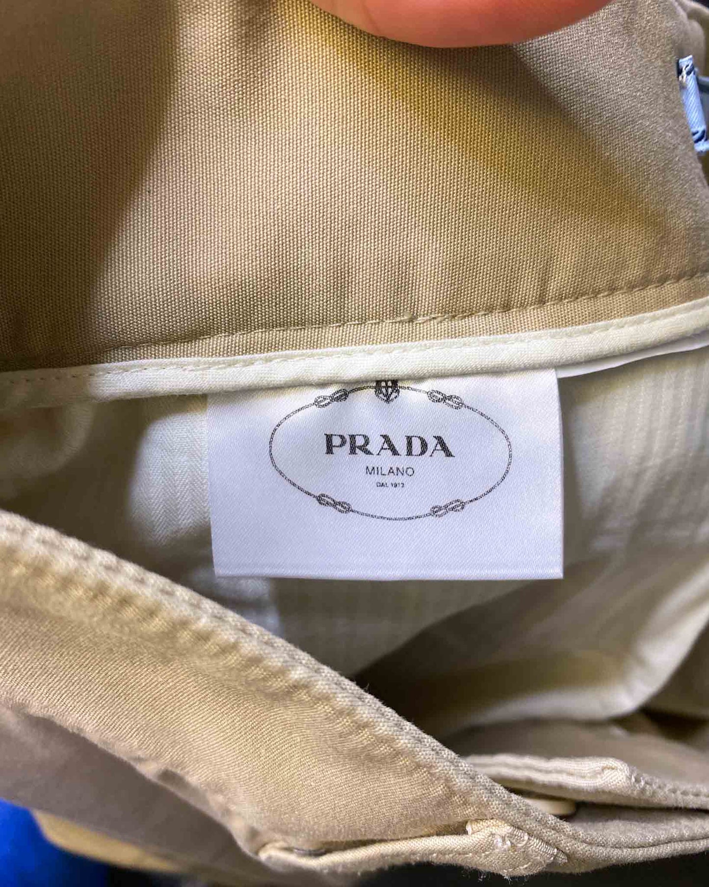 Size 38 (S) | Prada Folded Hem Chino Trousers
