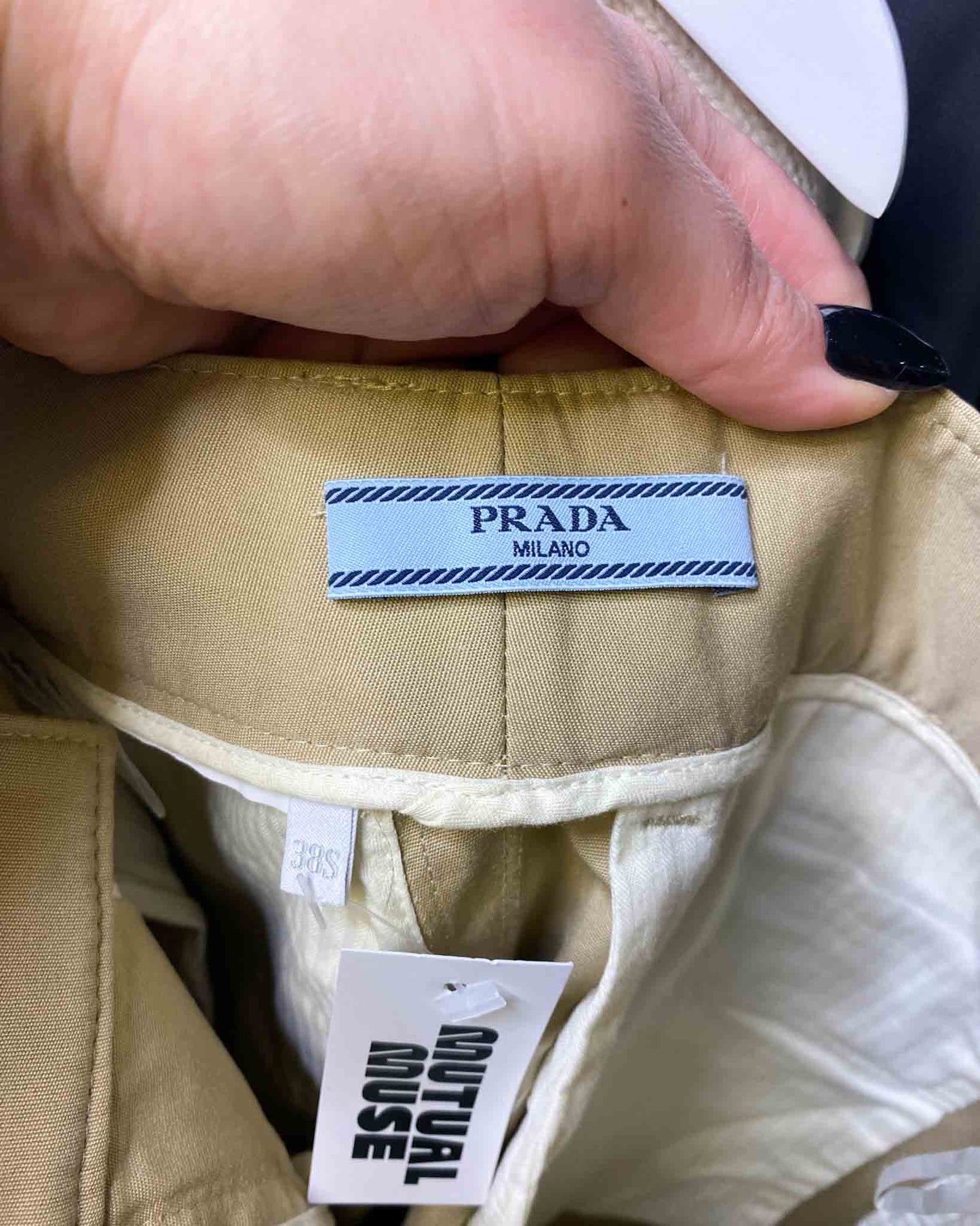 Size 38 (S) | Prada Folded Hem Chino Trousers