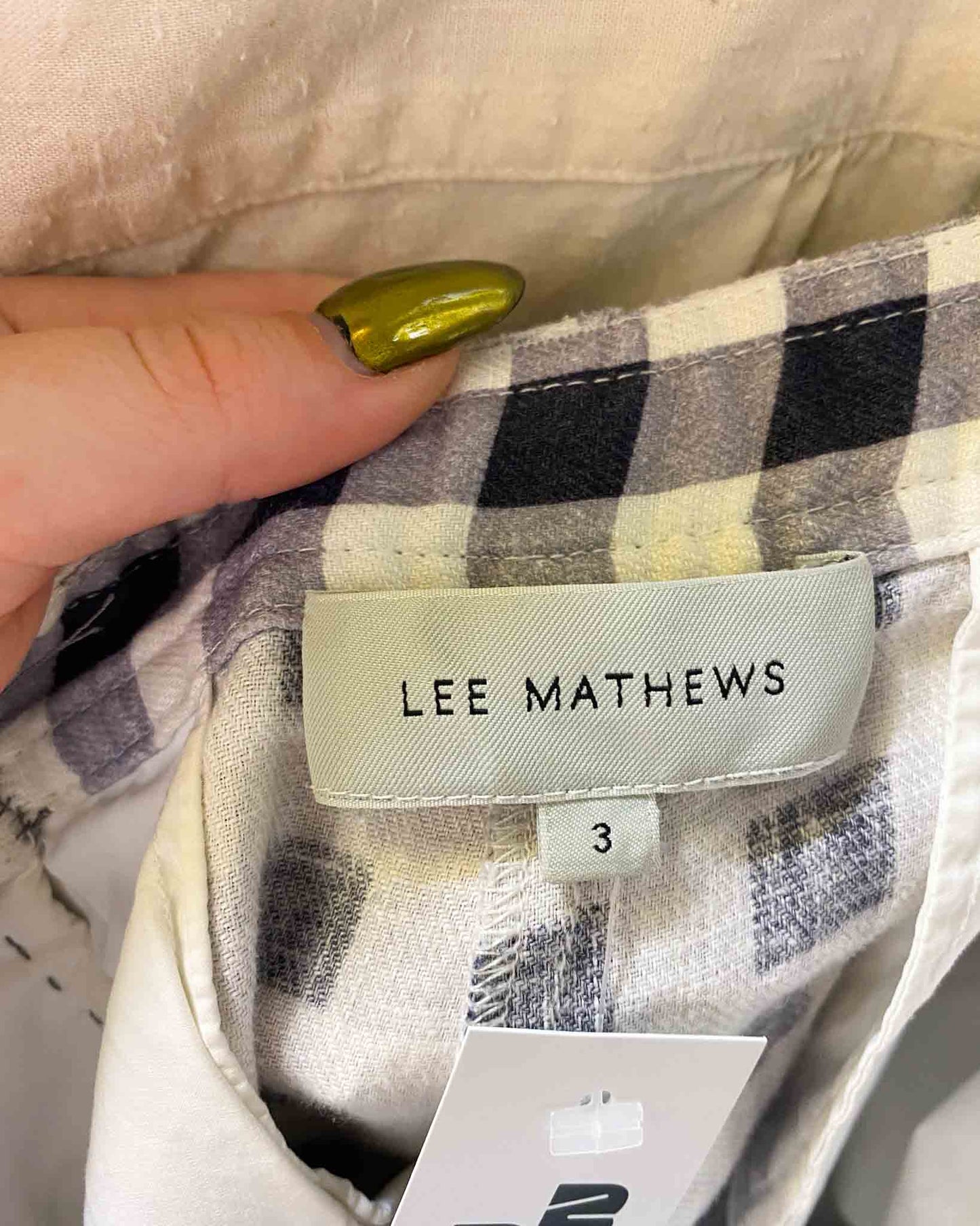 Size 3 (12) | Lee Mathews Check Linen Pants