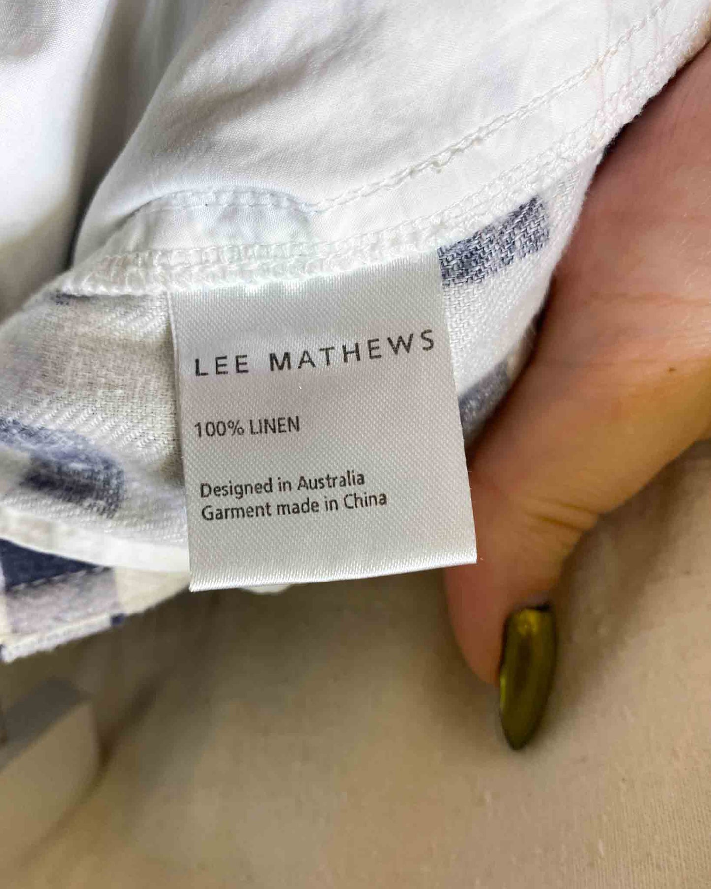 Size 3 (12) | Lee Mathews Check Linen Pants