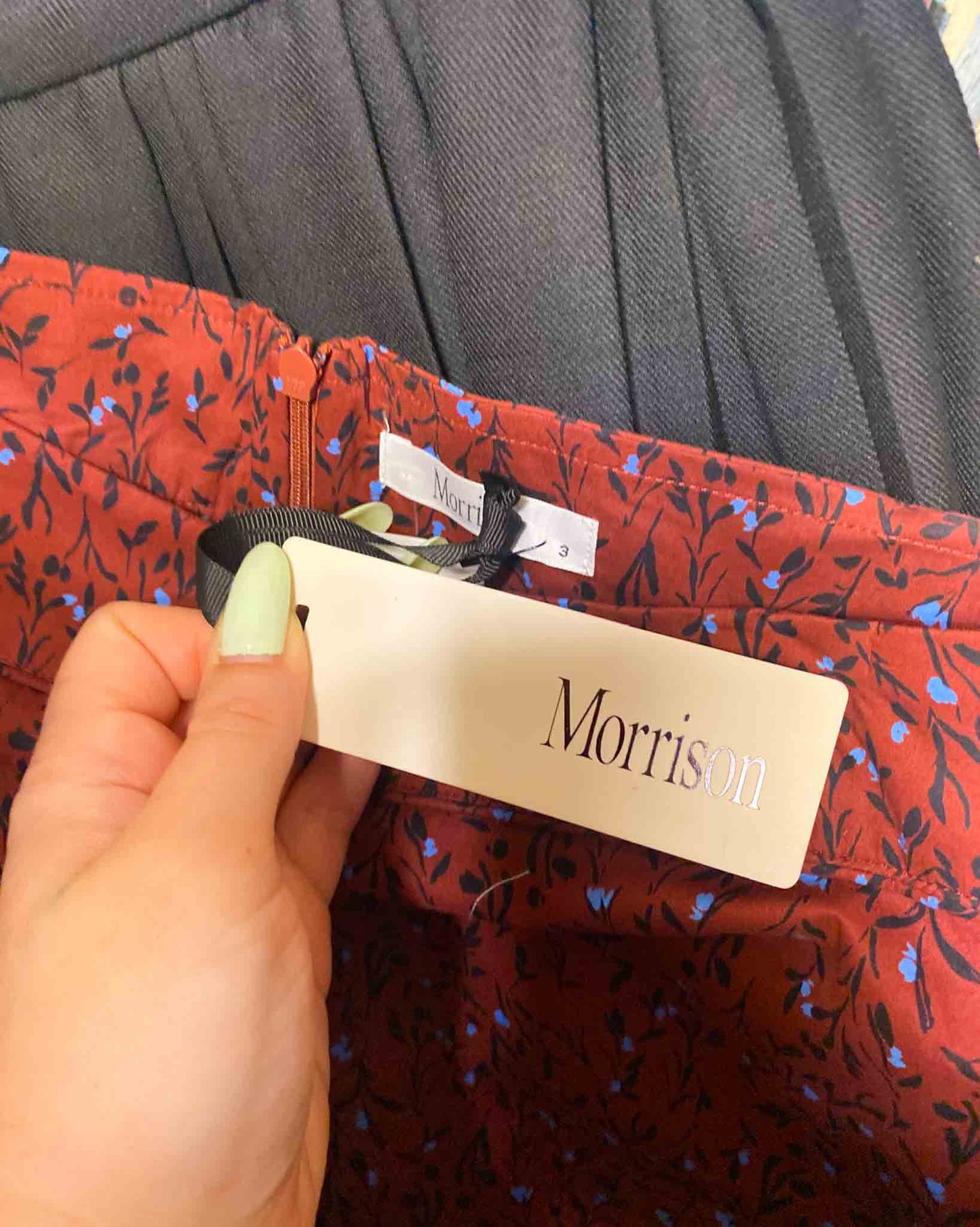 Size L (3) | Morrison Asymmetrical Floral Cotton Skirt