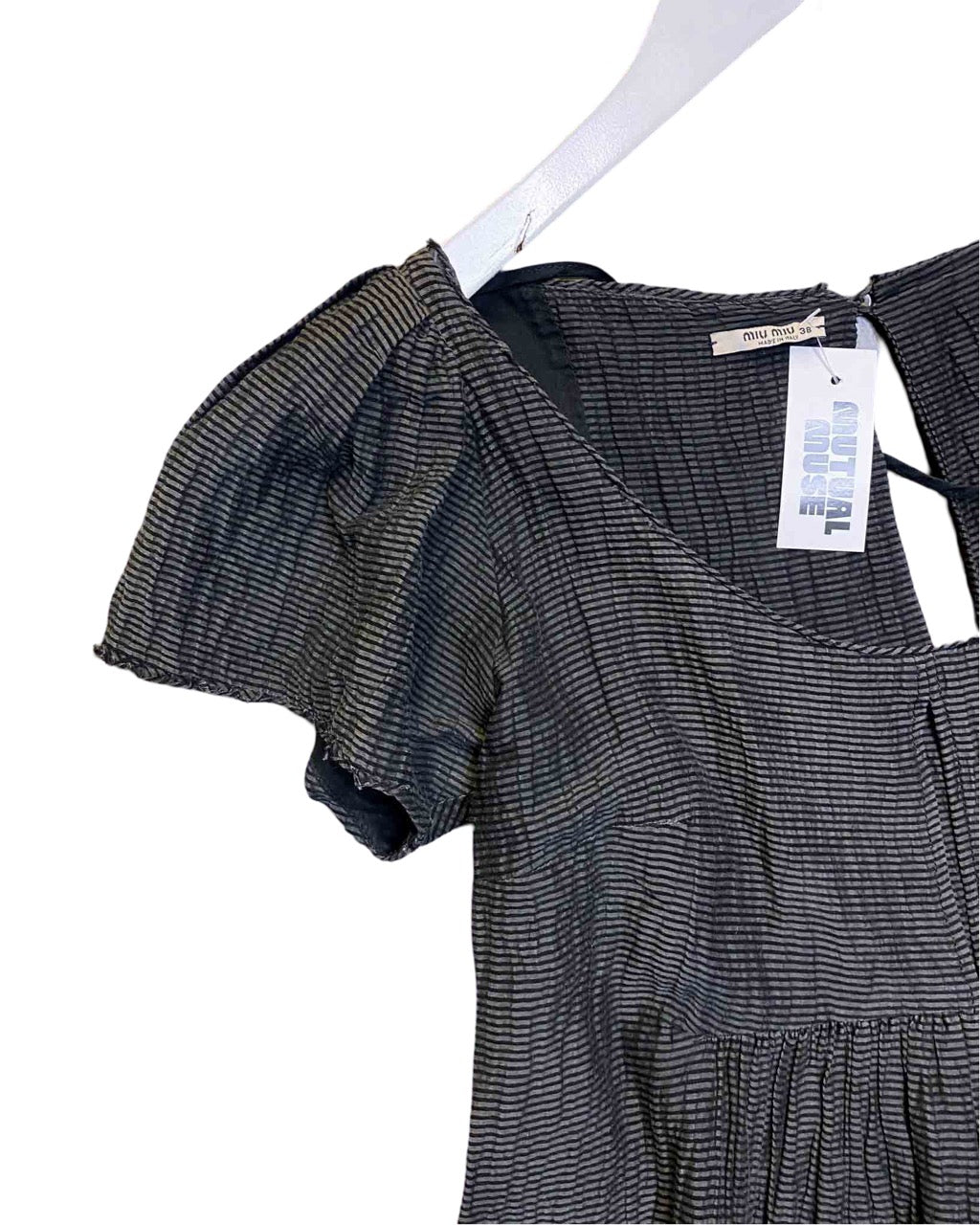 Size 10 (38) | Miu Miu Y2K Striped Babydoll Dress