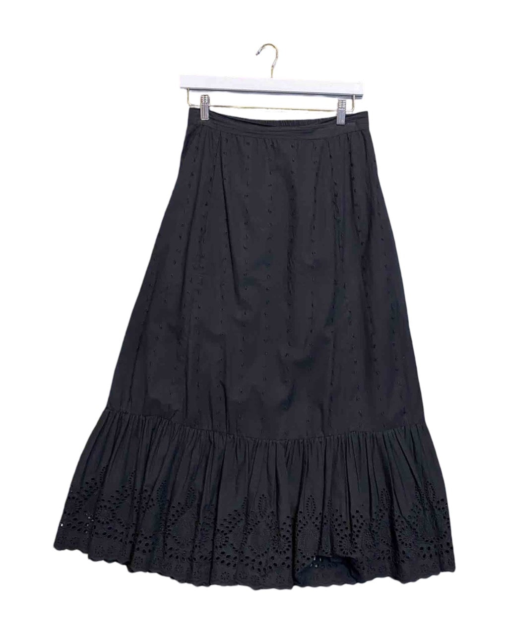 Size L | Walter Baker Cotton Broderie Anglais Maxi Skirt