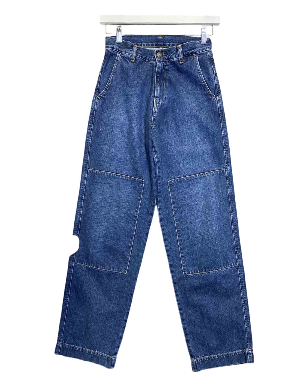 Size 24 | Bassike Double Knee Patch Jeans With Tags