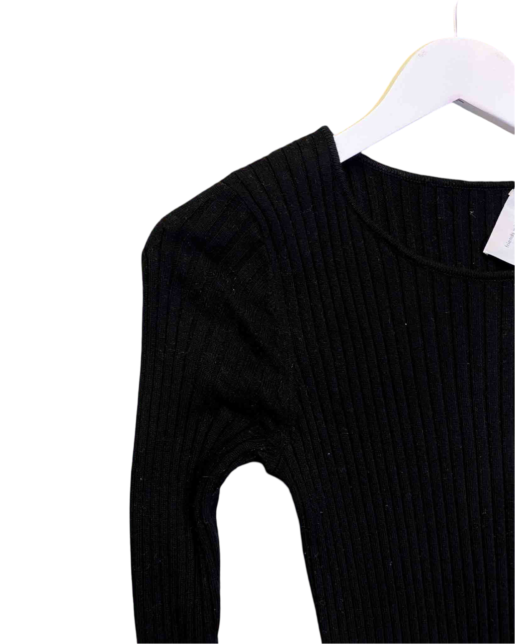 Size S | Friends with Frank Ribbed Cotton Midi Dress